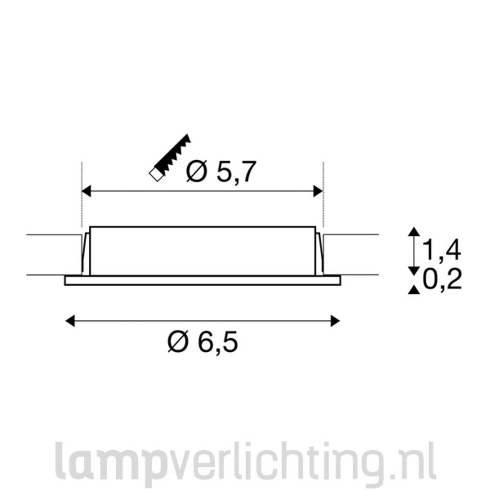 Waar Beukende dik Platte Inbouwspot LED 12V - Voor gat 57 mm - Inbouwdiepte 14 mm -  LampVerlichting.nl