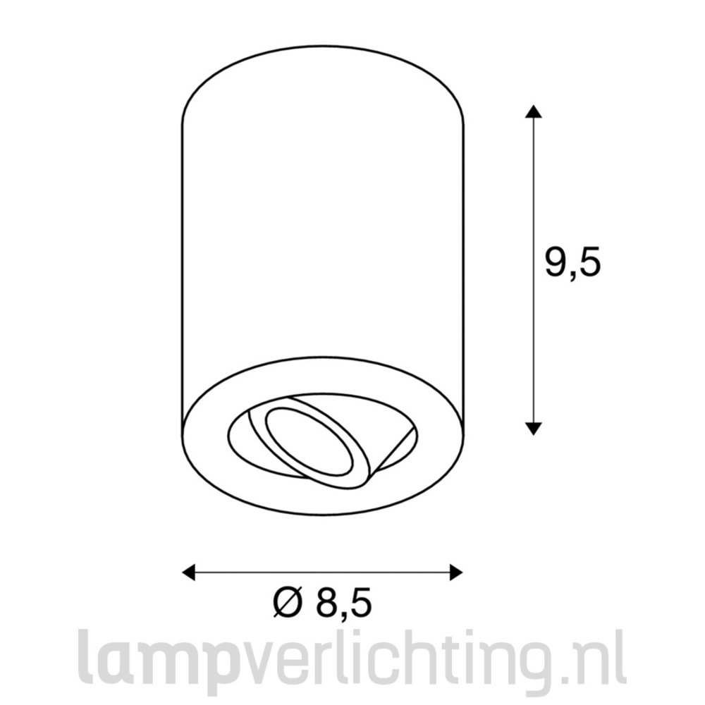 Lampe LED Plafond - Basic - Opbouw ronde 15W - Clair / Wit Froid 6400K -  Matt Wit Aluminium - Ø230mm