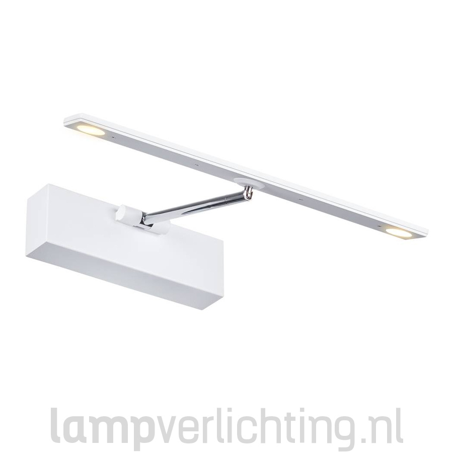 Onderscheid Op de grond flauw Schilderijverlichting met Dimbare Led - Wit of chroom - Topkwaliteit -  LampVerlichting.nl