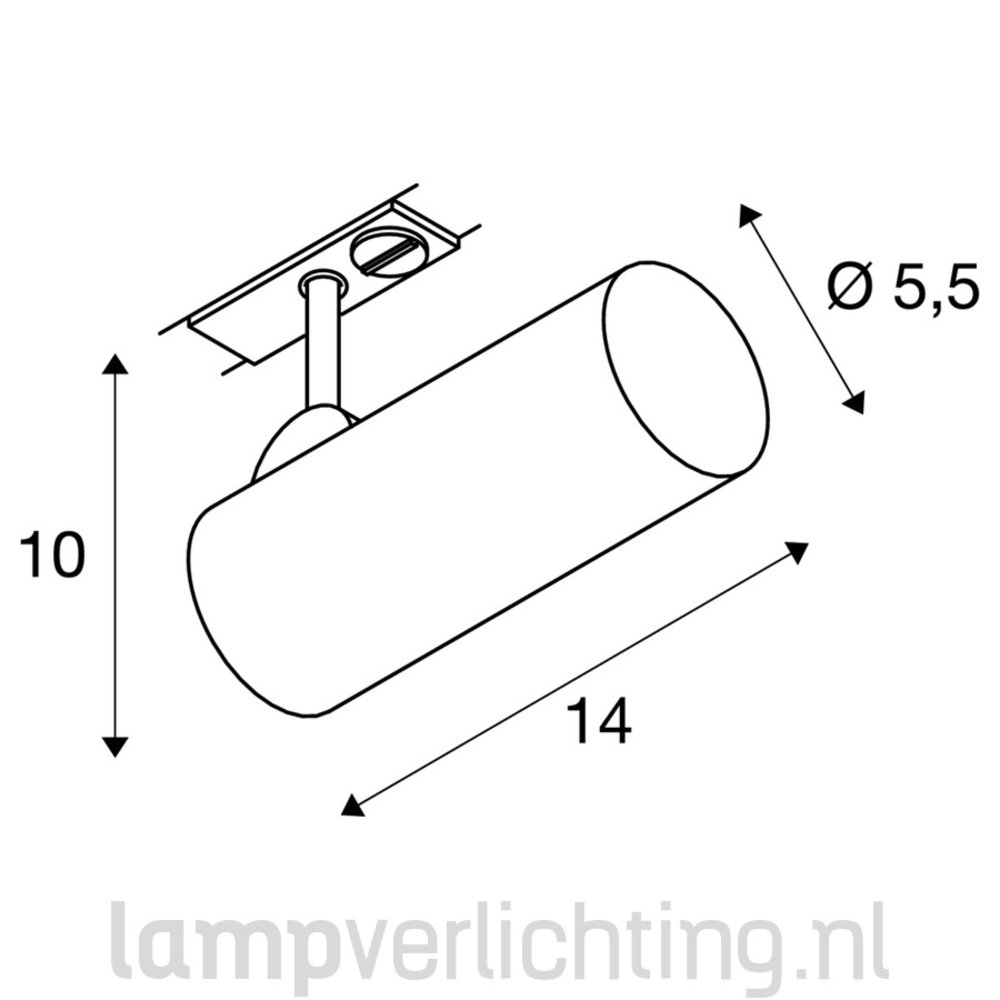 Railspot LED Dimbaar 11W 1-Fase Railspot LED Dimbaar 11W 1-Fase