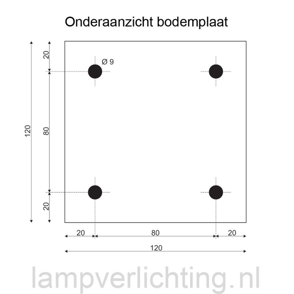 Tuinlamp Roest Cortenstaal Vierkant 80 cm Tuinlamp Roest Cortenstaal Vierkant 80 cm