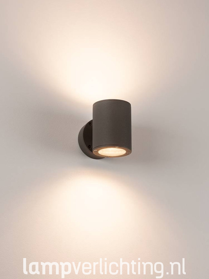 CELAVY Led-wandlamp, wandlamp voor buiten, IP65 waterdicht, buitenlamp van aluminium, updown, buitenlamp, GU10, buitenverlichting, buitenwandlamp voor balkon, garage, terras, zwart