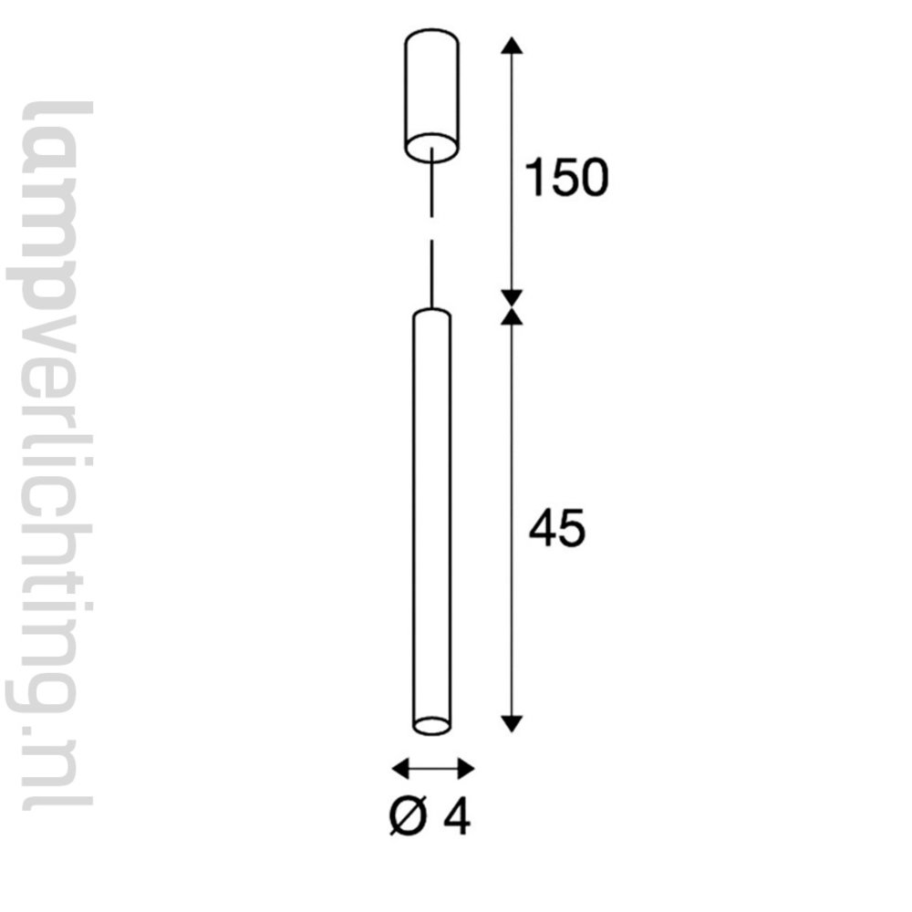 Hanglamp Cilinder 45 cm Dimbare LED