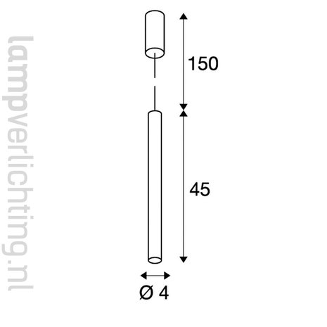 Hanglamp Cilinder 45 cm Dimbare LED