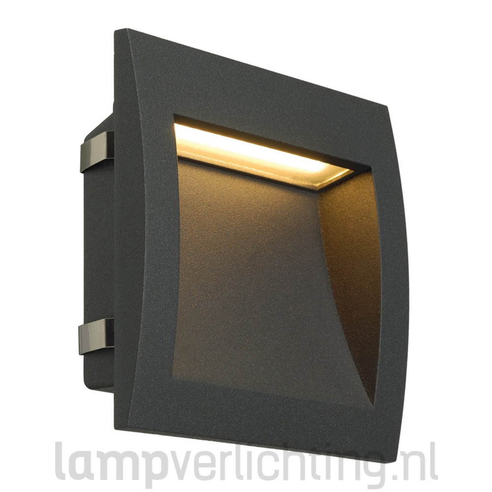 Wand Inbouwspot LED Buiten Vierkant 14x14 cm Wand Inbouwspot LED Buiten Vierkant 14x14 cm