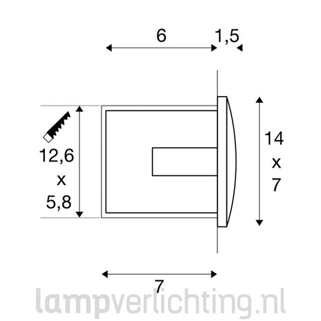 Wand Inbouwspot LED Buiten Muur 14x7 cm Wand Inbouwspot LED Buiten Muur 14x7 cm