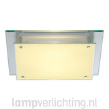 Plafonnière Glas Vierkant 2x E27