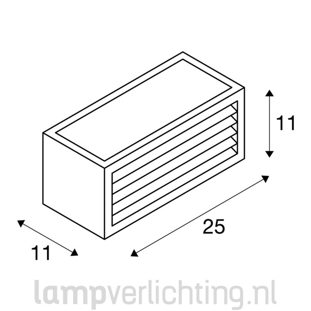 Wand Buitenlamp Louvre