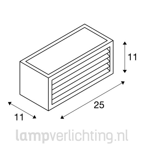 Wand Buitenlamp Louvre