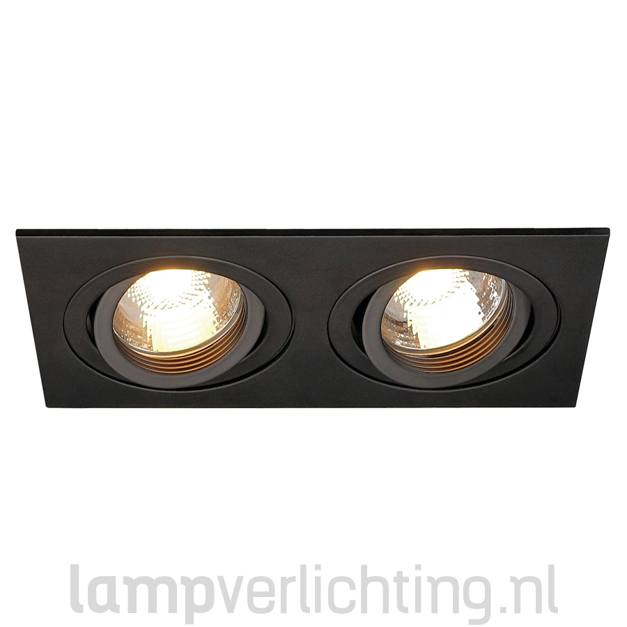 fysiek woede spreken Inbouwspot GU10 Dubbel Verstelbaar - wit | zwart | alu - Smart optie -  LampVerlichting.nl