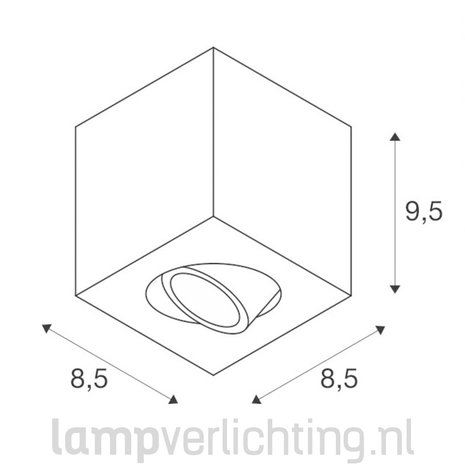 Opbouwspot GU10 Vierkant Verstelbaar Opbouwspot GU10 Vierkant Verstelbaar
