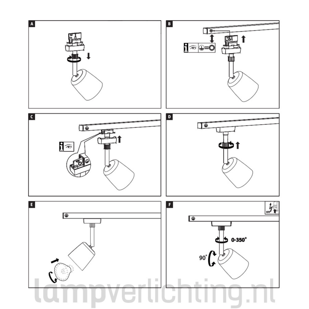 Lux Railspot GU10 Kap Lux Railspot GU10 Kap
