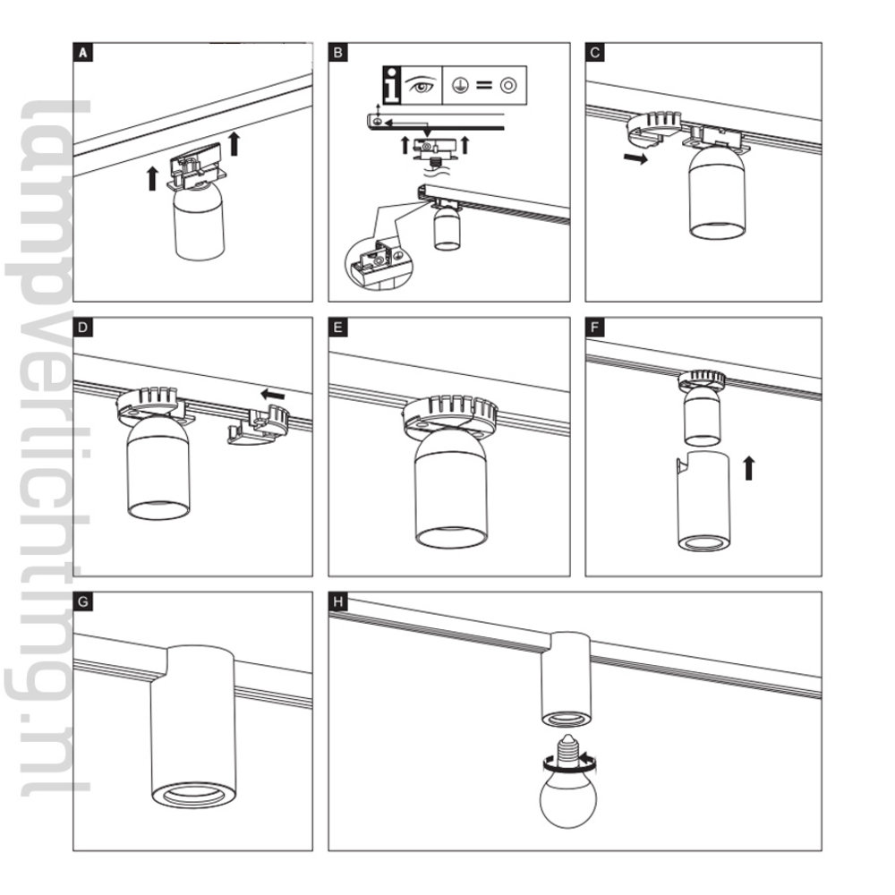 Lux Railspot E27 Koker Lux Railspot E27 Koker