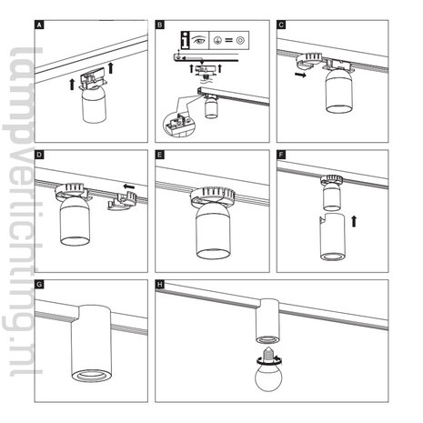 Lux Railspot E27 Koker Lux Railspot E27 Koker