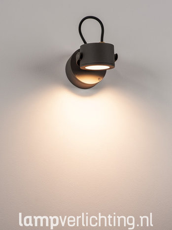 Plicht werkgelegenheid toon Wandlamp Buiten Draaibaar - Antraciet - Industrieel design - Tip -  LampVerlichting.nl