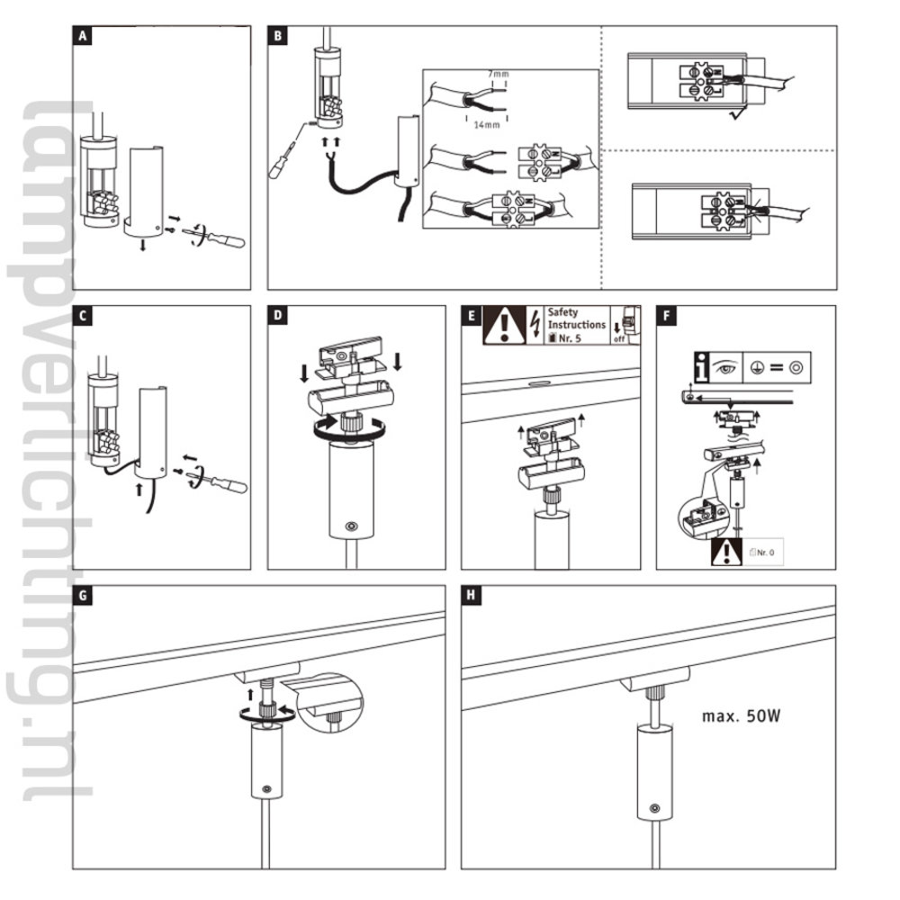 Lux Rail Hanglamp Adapter Smal