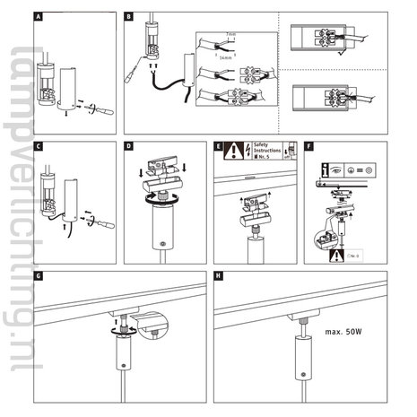 Lux Rail Hanglamp Adapter Smal