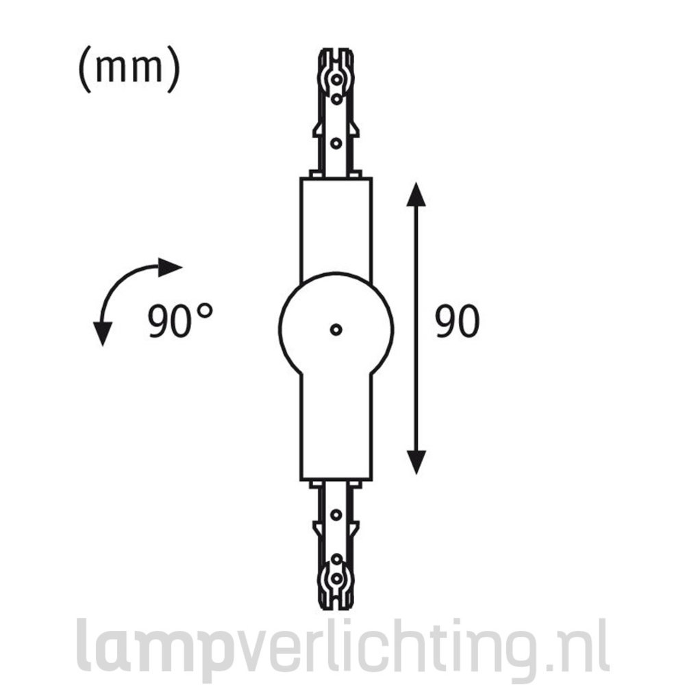 Lux Rail Hoek Verbinder Lux Rail Hoek Verbinder