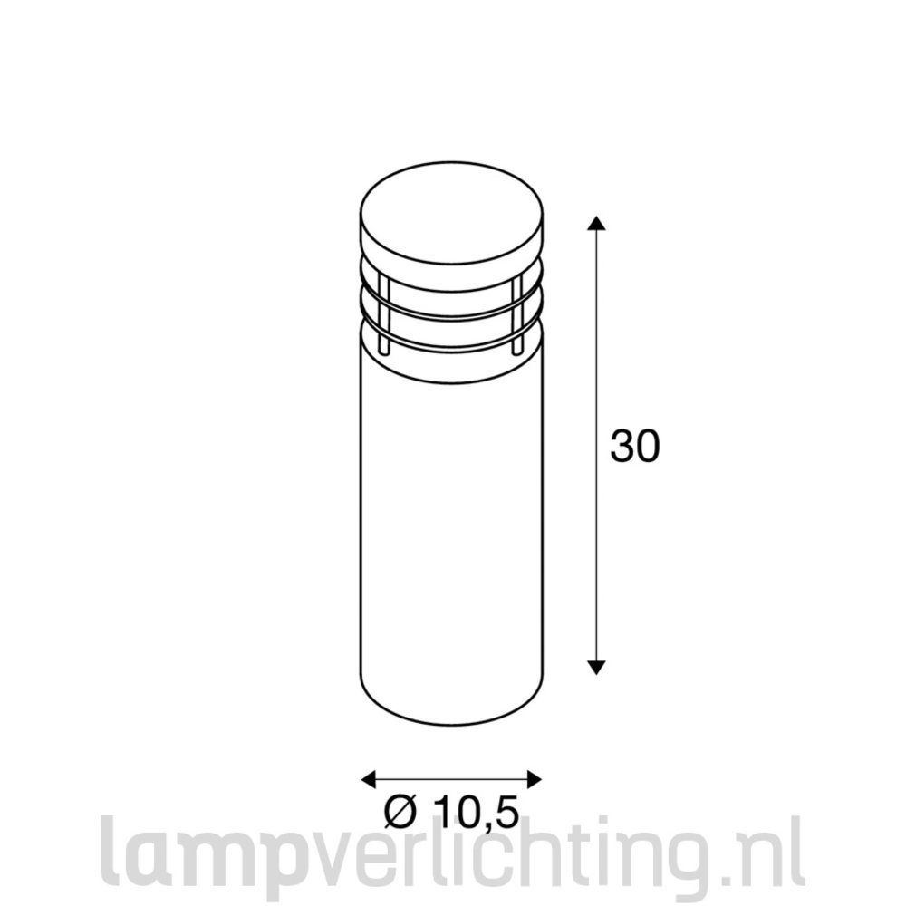 Rvs buitenverlichting 30 cm Rvs buitenverlichting 30 cm