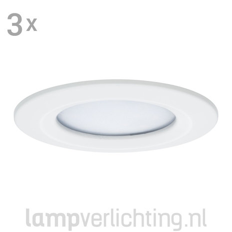 3 Dimbare LED Inbouwspots 230V Rond IP44 3 Dimbare LED Inbouwspots 230V Rond IP44