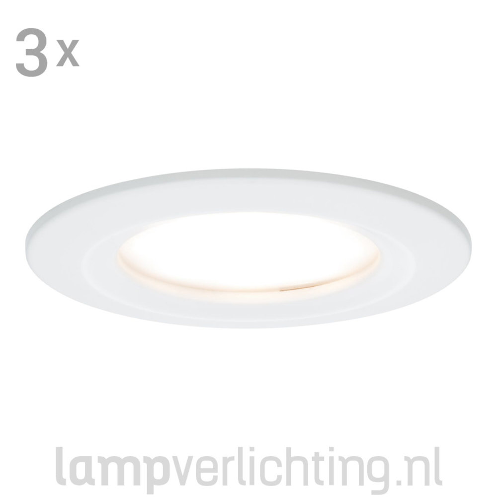 3 Dimbare LED Inbouwspots 230V Rond IP44 3 Dimbare LED Inbouwspots 230V Rond IP44