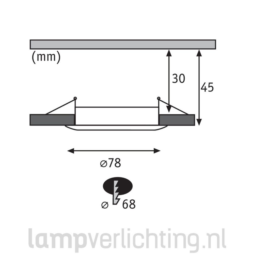 3 Dimbare LED Inbouwspots 230V Rond IP44 3 Dimbare LED Inbouwspots 230V Rond IP44