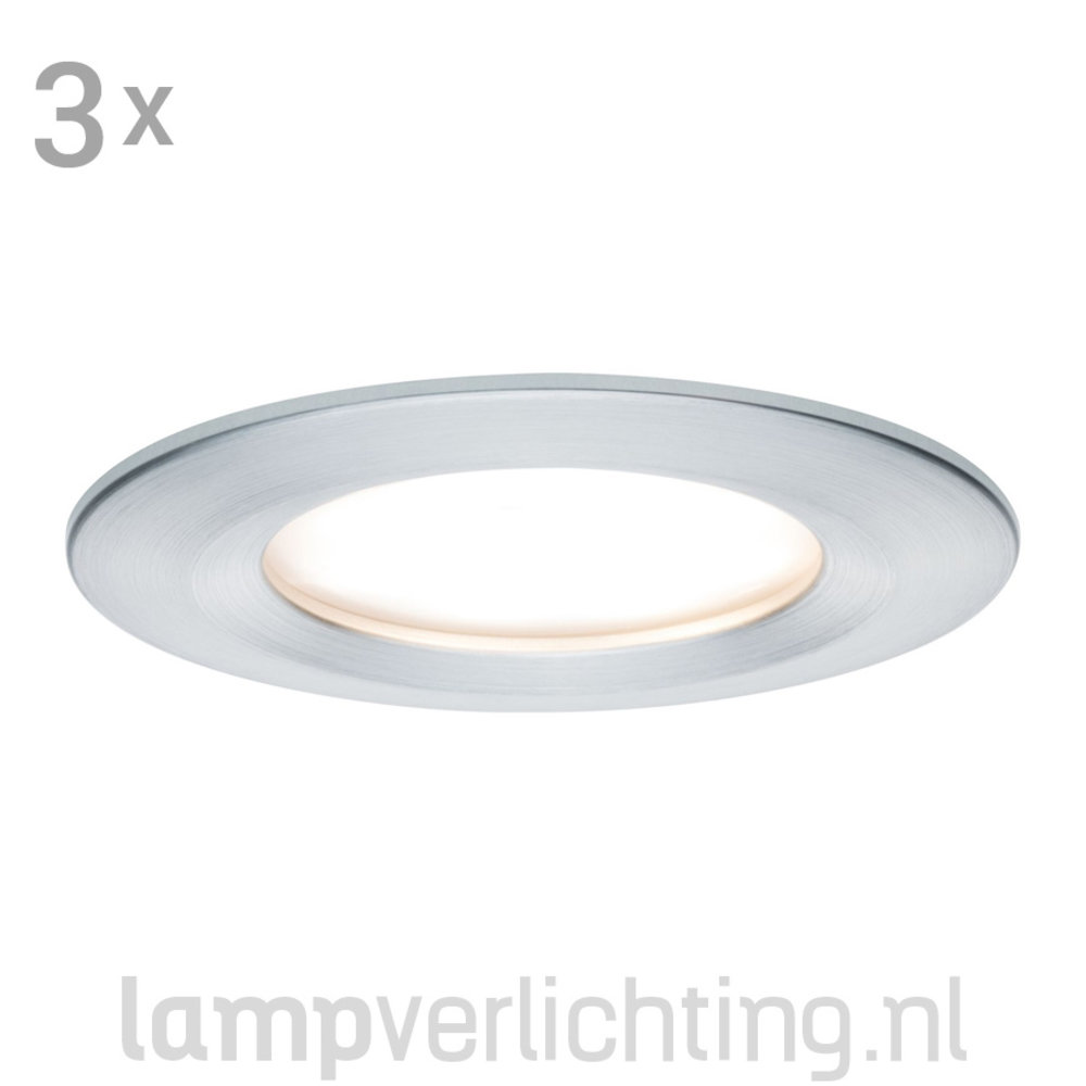 3 Dimbare LED Inbouwspots 230V Rond - Inbouwmaat mm LampVerlichting.nl