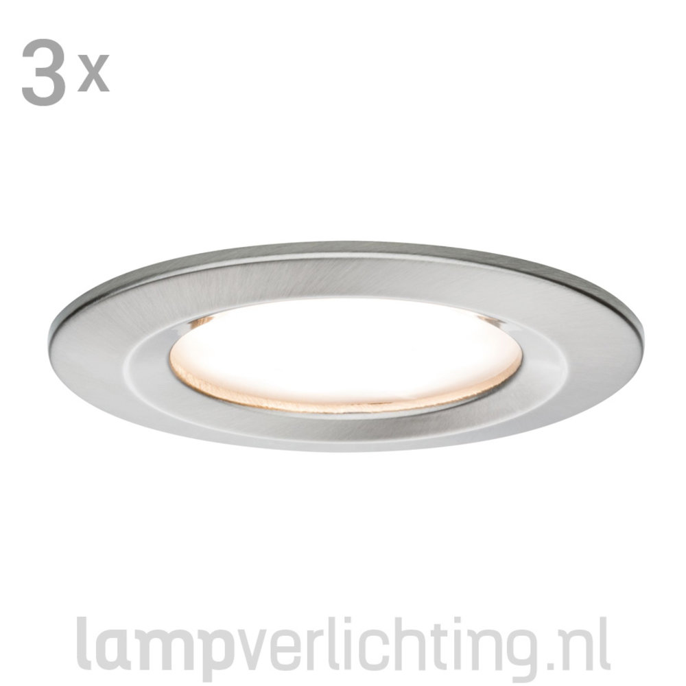 Perforeren harpoen limoen 3 Dimbare LED Inbouwspots 230V Rond IP44 - Inbouwmaat 68 mm -  LampVerlichting.nl