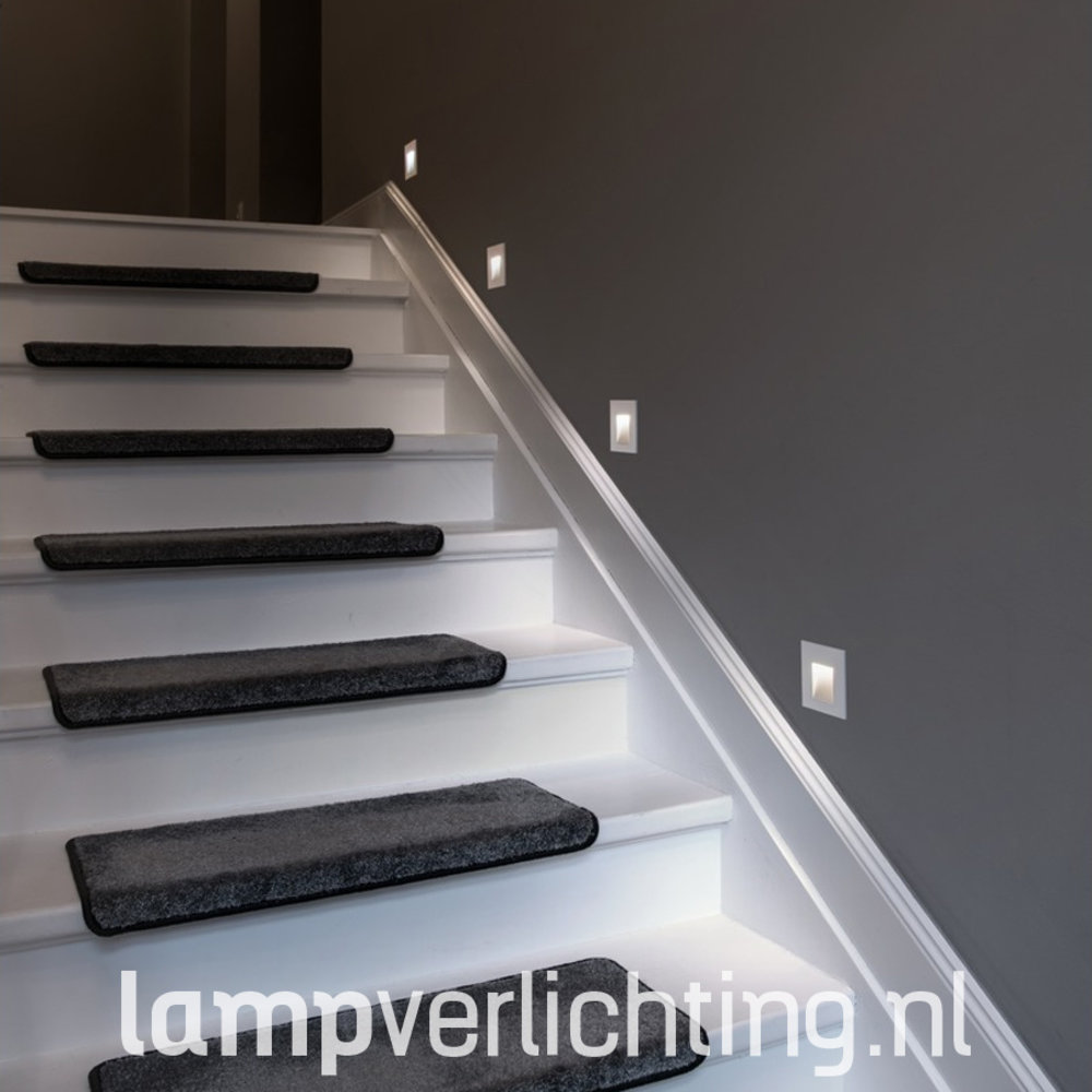 Wand Inbouwspot Vierkant 230V Wand Inbouwspot Vierkant 230V