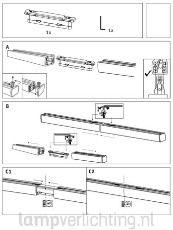 Lux Rail Rechte Verbinder Lux Rail Rechte Verbinder