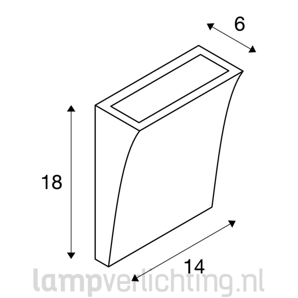 LED Wandverlichting IP44 Wave XL