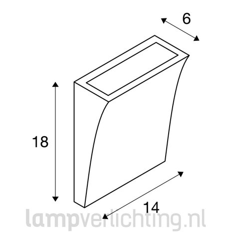 LED Wandverlichting IP44 Wave XL
