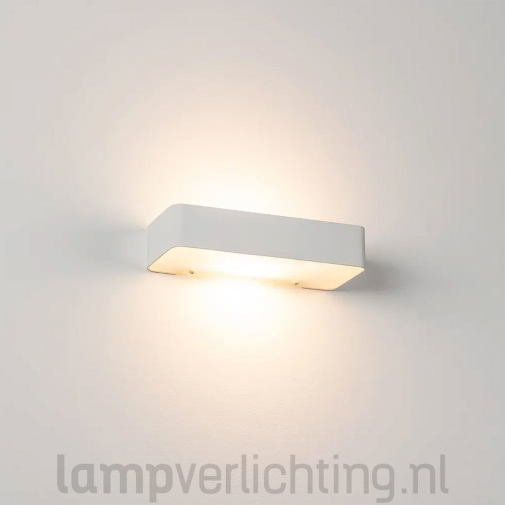 Beeldhouwwerk vloeistof Dicteren Design Wandlamp Up Down - Chroom of Wit - Bestel nu online -  LampVerlichting.nl