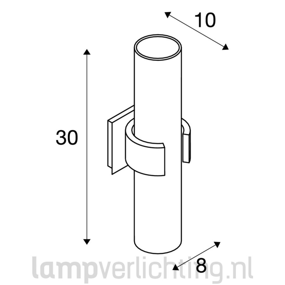 Wandlamp Buis Glas 30 cm 2x E14 Wandlamp Buis Glas 30 cm 2x E14