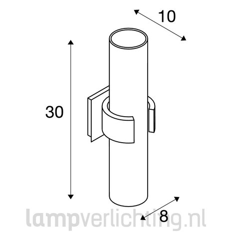 Wandlamp Buis Glas 30 cm 2x E14 Wandlamp Buis Glas 30 cm 2x E14