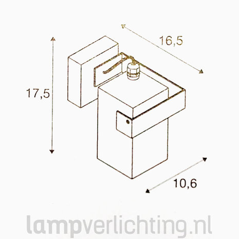 Wandspot Buiten GU10 Vierkant Wandspot Buiten GU10 Vierkant