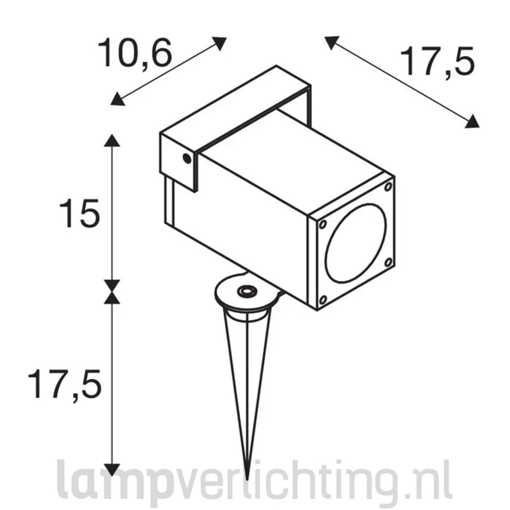 Tuinspot Spies GU10 Vierkant