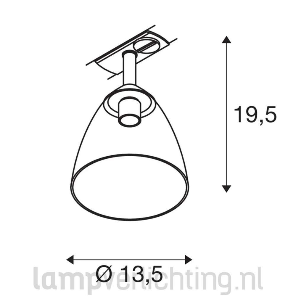 Railspot Groot Glas GU10 1-Fase