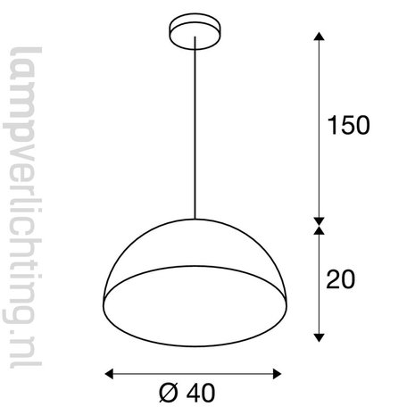 Hanglamp Dome zwart-goud Hanglamp Dome zwart-goud