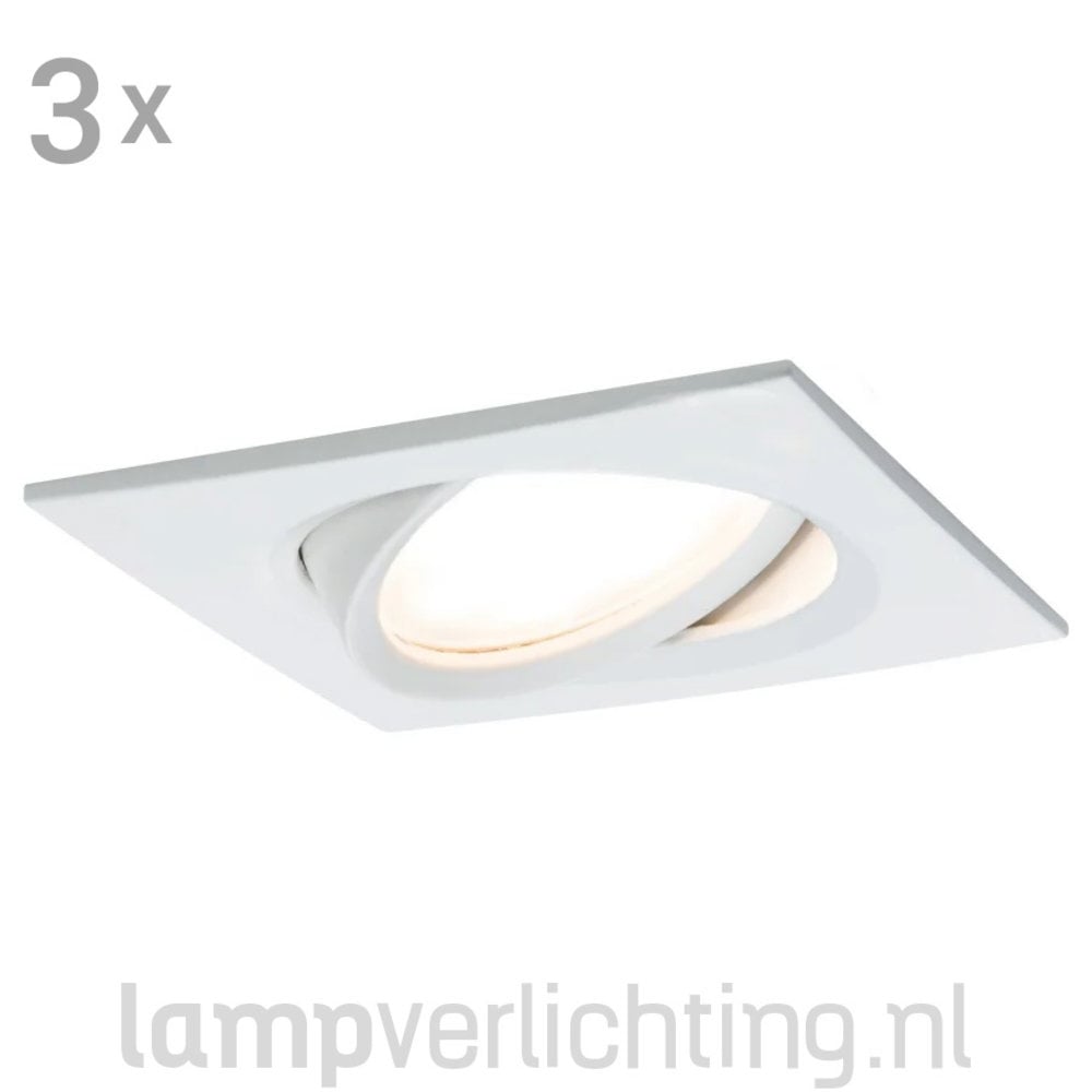 romantisch veronderstellen Geestig Dimbare LED Inbouwspot 230V Vierkant Kantelbaar - Inbouwmaat 68 mm -  LampVerlichting.nl