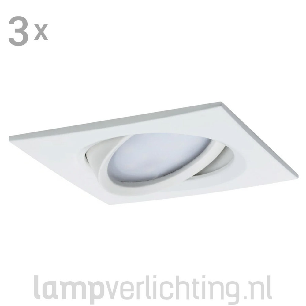Bewolkt Manifesteren merk op Dimbare LED Inbouwspot 230V Vierkant Kantelbaar - Inbouwmaat 68 mm -  LampVerlichting.nl