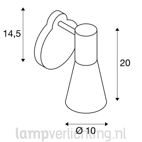 Wandspot Zwart GU10 Retro Wandspot Zwart GU10 Retro