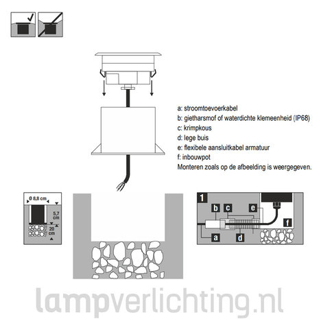LED Vloer Inbouwspot RVS 304 IP67 - 230V