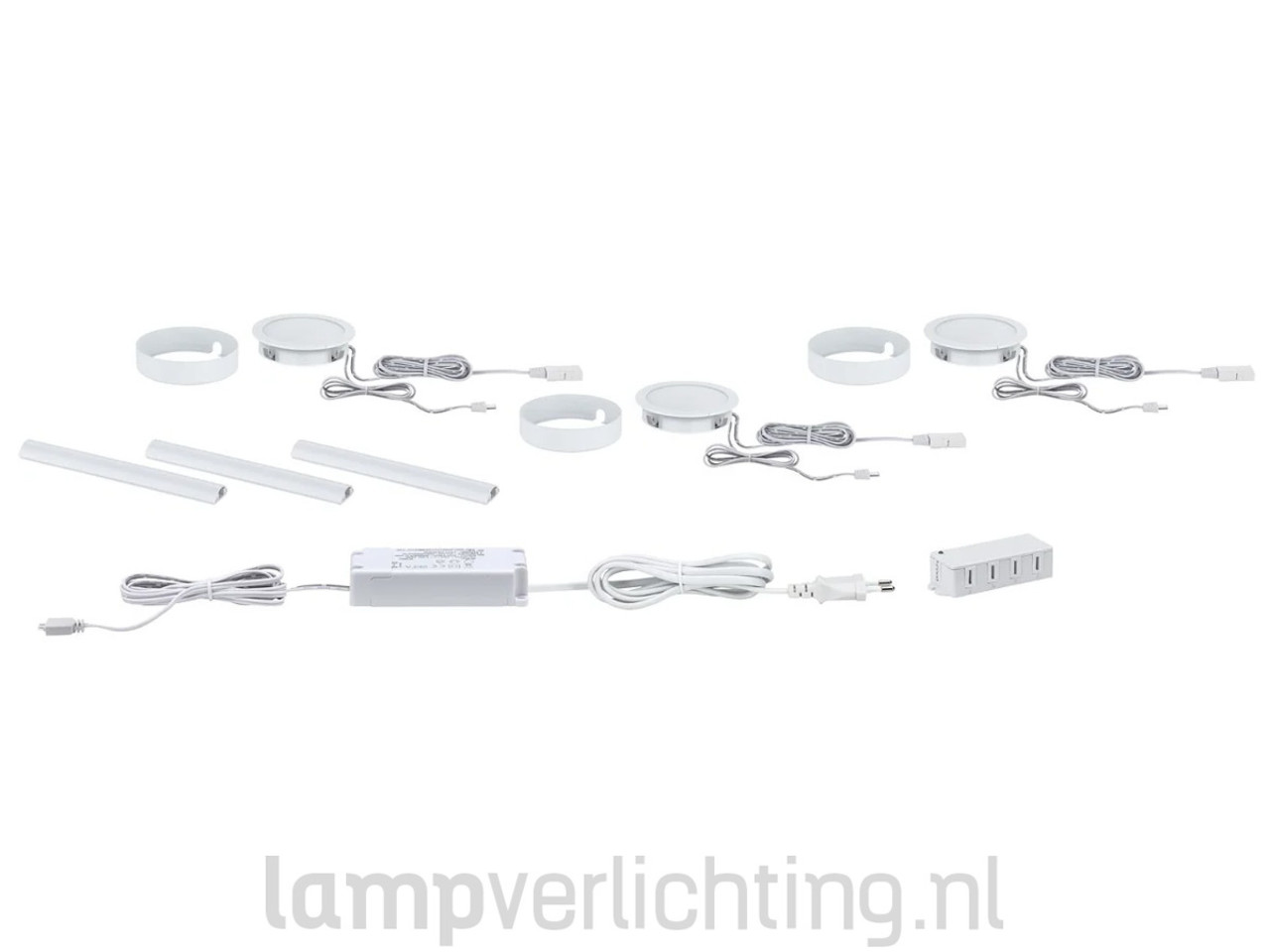 Meubelspots Set Rond - Instelbaar Wit Meubelspots Set Rond - Instelbaar Wit