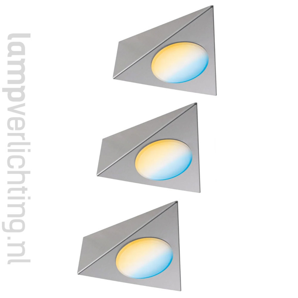 Aanrecht Spots Set Driehoek - Instelbaar Wit