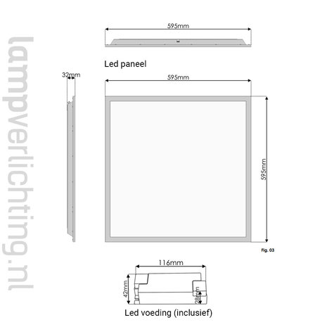 LED Paneel 60x60 cm Kantoor UGR 19 LED Paneel 60x60 cm Kantoor UGR 19