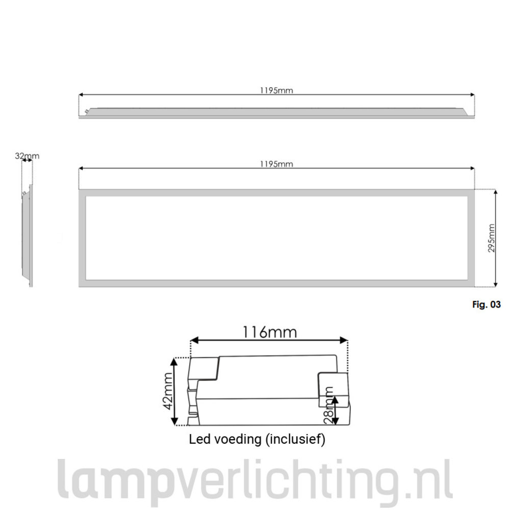 LED Paneel 120x30 cm Kantoor UGR 19
