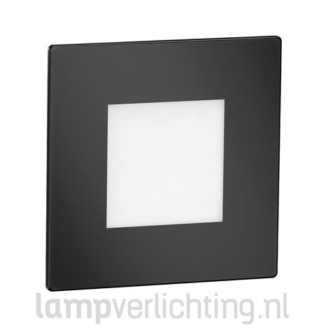 Inbouwspot Vierkant 230V inbouwdoos Wit of zwart - IP65 -