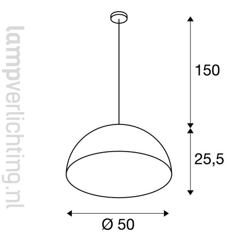 Hanglamp Dome XL zwart-goud Hanglamp Dome XL zwart-goud