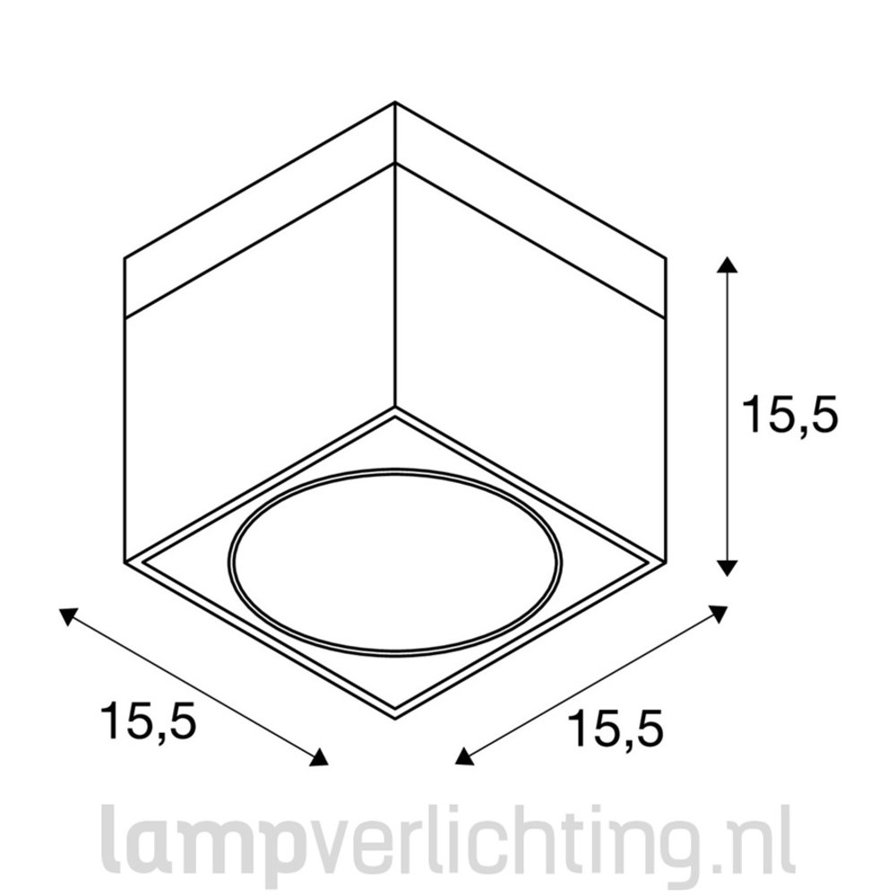 Opbouwspot Box Vierkant Groot Opbouwspot Box Vierkant Groot